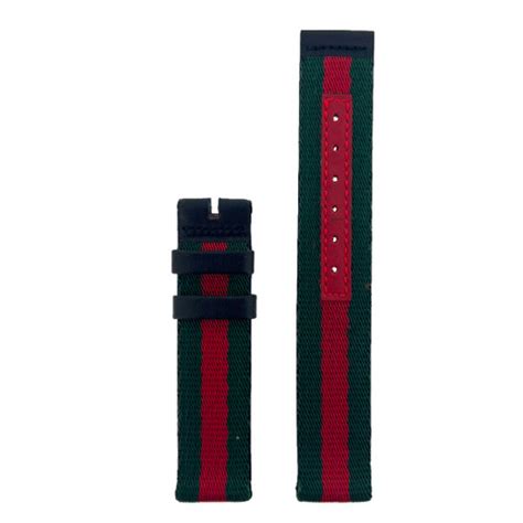 stripe gucci like watch band|Gucci 17mm Stripe Watch Band .